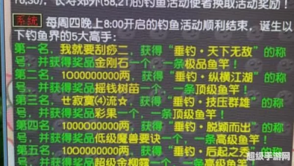 梦幻西游钓鱼大赛