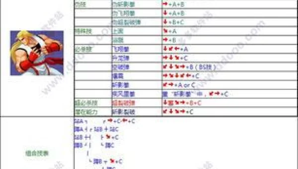 特瑞出招表